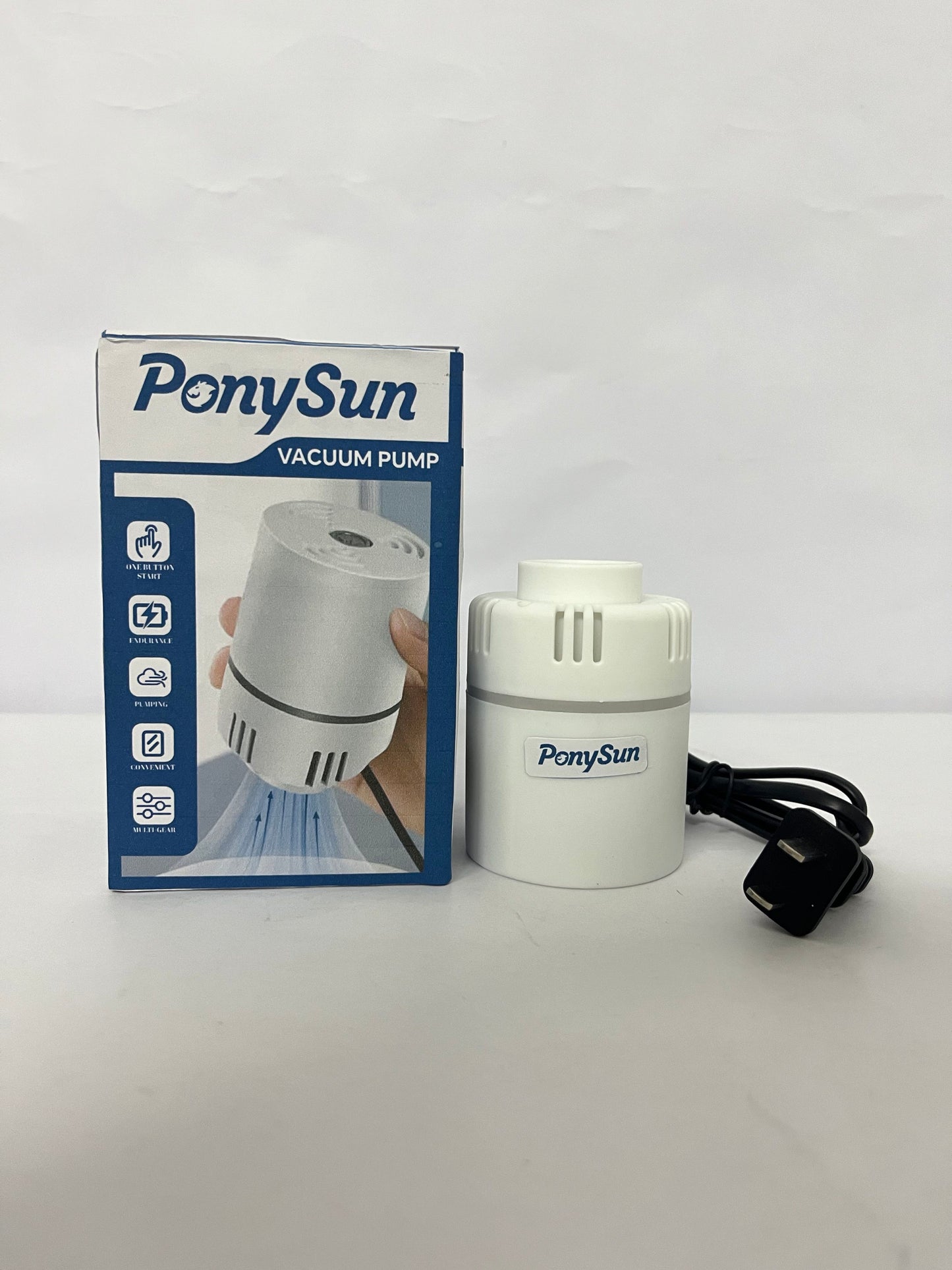PonySun Electric Pump for Vacuum Bags, Compression Bag Pump for Vacuuming Clothing, Quilts, Portable Storage Bag Pump