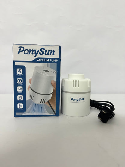 PonySun Electric Pump for Vacuum Bags, Compression Bag Pump for Vacuuming Clothing, Quilts, Portable Storage Bag Pump