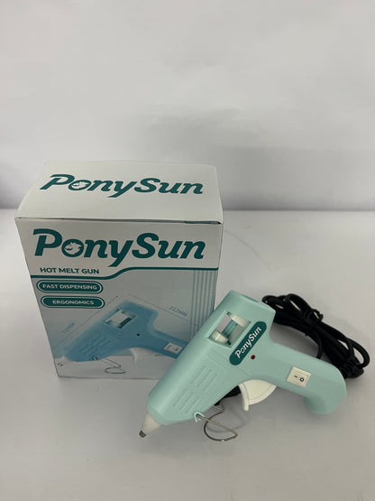 PonySun Mini Hot melt gun Handmade glue gun for household use (pale green) Fast Preheating Hot Melt, High Temp for School Crafts DIY Arts and Quick Home Repairs