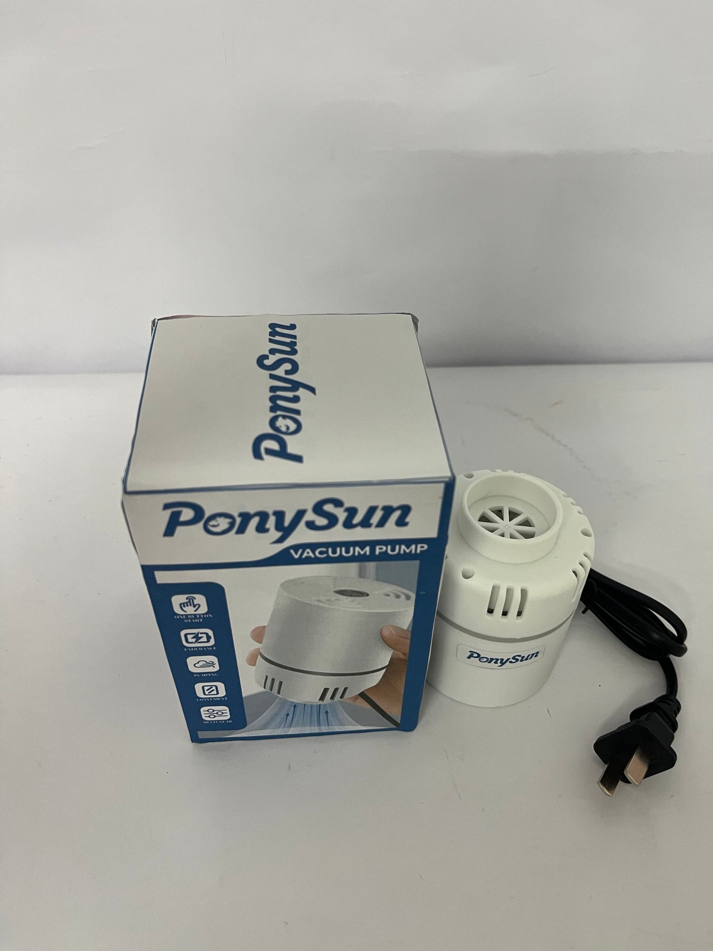 PonySun Electric Pump for Vacuum Bags, Compression Bag Pump for Vacuuming Clothing, Quilts, Portable Storage Bag Pump