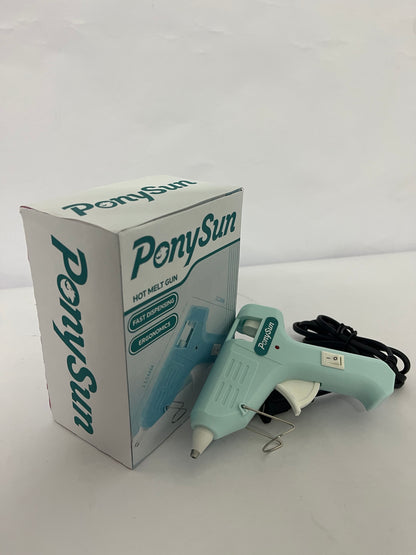 PonySun Mini Hot melt gun Handmade glue gun for household use (pale green) Fast Preheating Hot Melt, High Temp for School Crafts DIY Arts and Quick Home Repairs