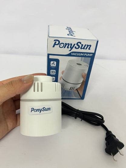 PonySun Electric Pump for Vacuum Bags, Compression Bag Pump for Vacuuming Clothing, Quilts, Portable Storage Bag Pump