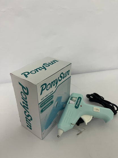PonySun Mini Hot melt gun Handmade glue gun for household use (pale green) Fast Preheating Hot Melt, High Temp for School Crafts DIY Arts and Quick Home Repairs
