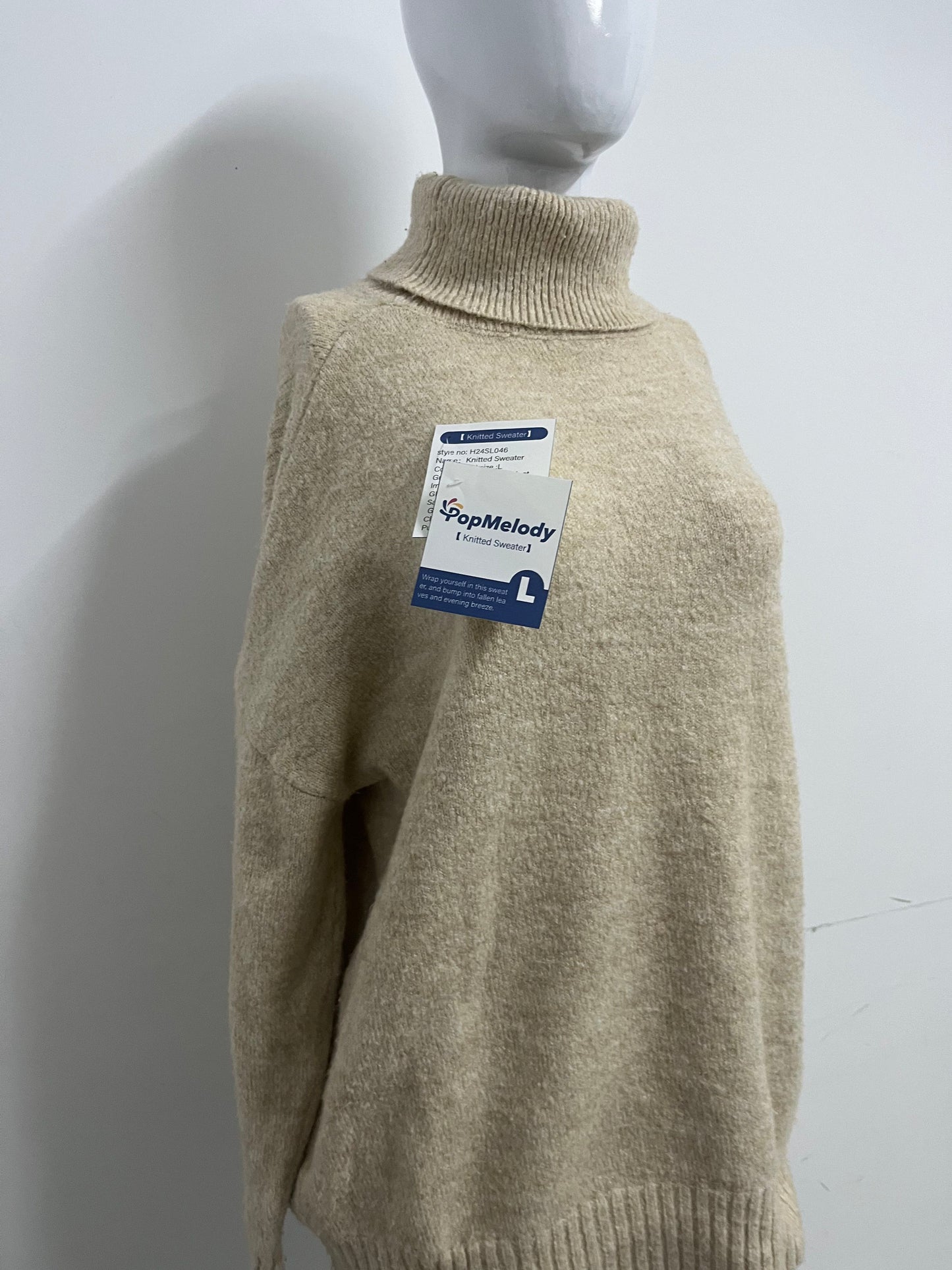【PopMelody Oversized Turtleneck Knit Sweater】—— Cozy Warmth & Effortless Winter Style