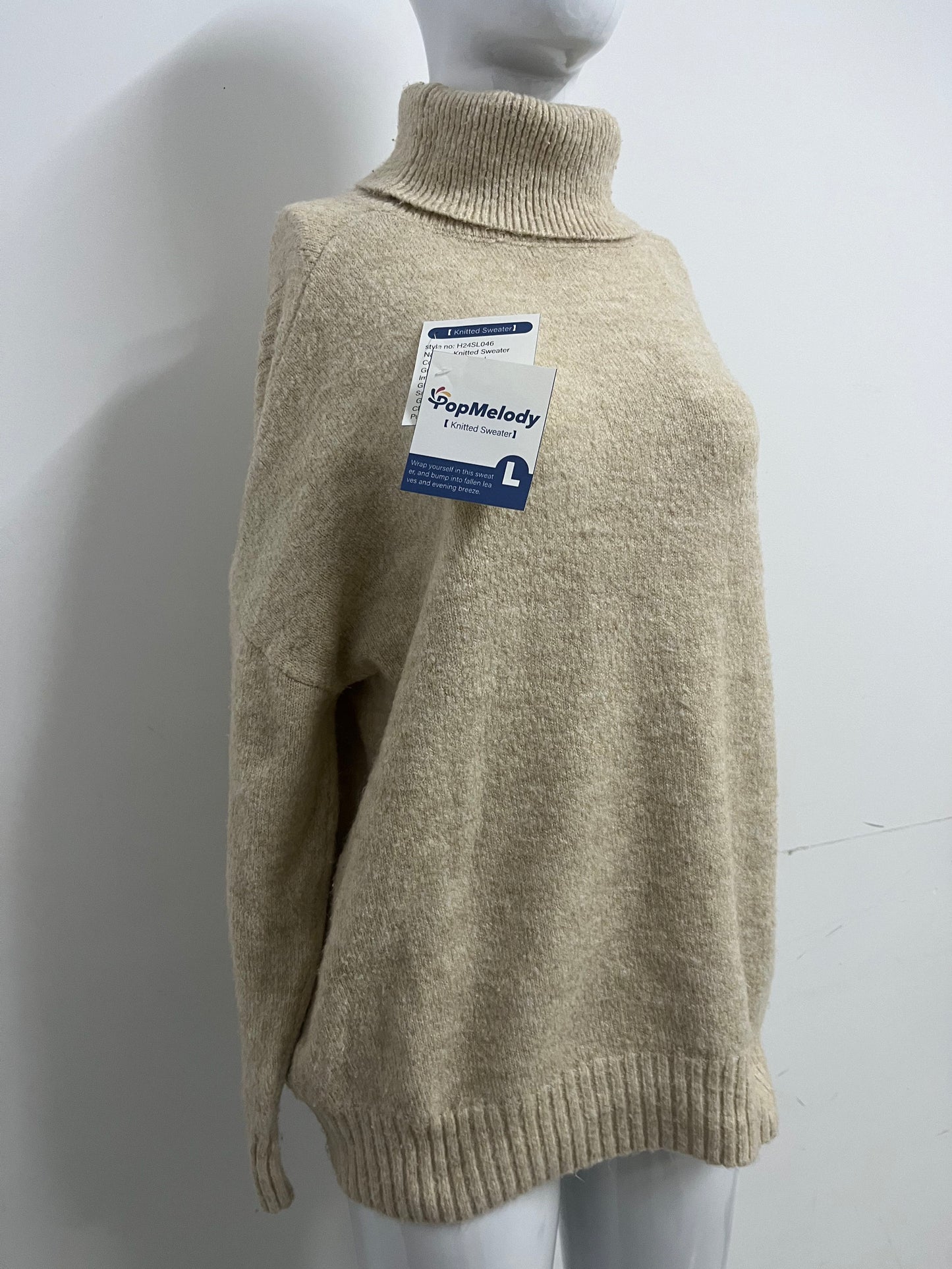 【PopMelody Oversized Turtleneck Knit Sweater】—— Cozy Warmth & Effortless Winter Style