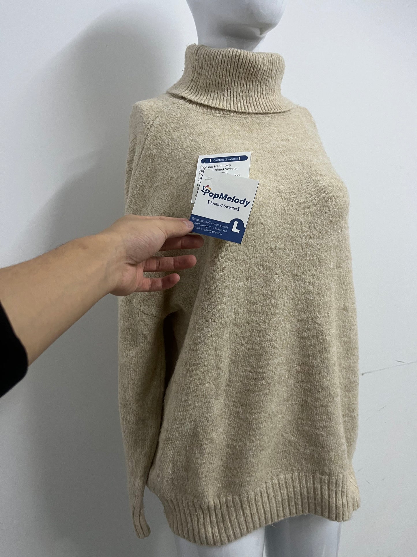 【PopMelody Oversized Turtleneck Knit Sweater】—— Cozy Warmth & Effortless Winter Style