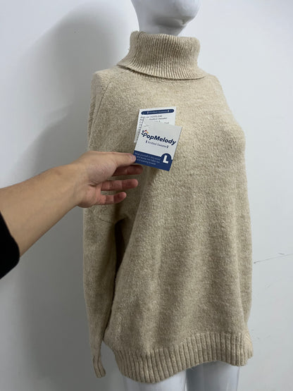 【PopMelody Oversized Turtleneck Knit Sweater】—— Cozy Warmth & Effortless Winter Style