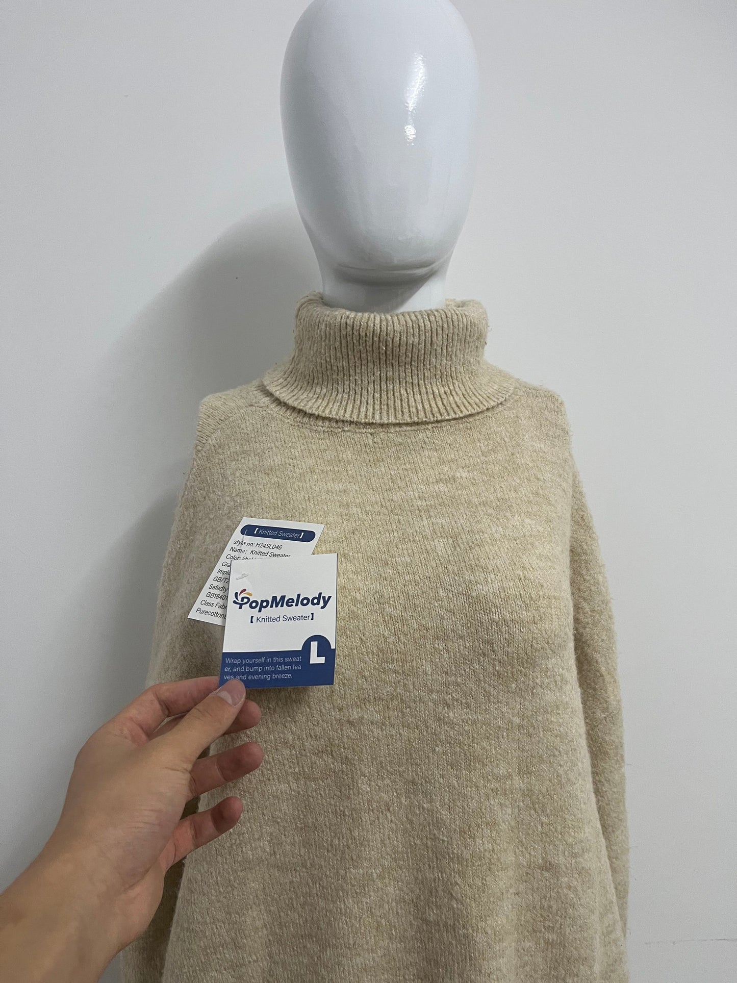 【PopMelody Oversized Turtleneck Knit Sweater】—— Cozy Warmth & Effortless Winter Style