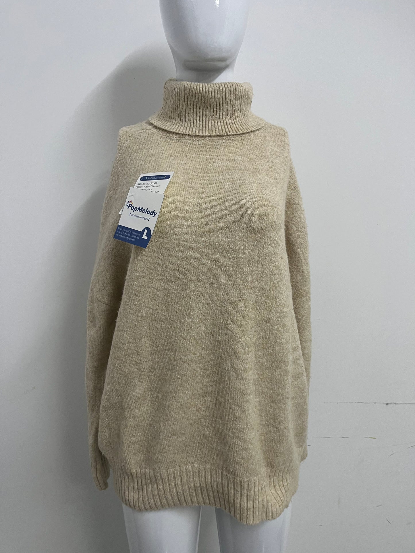 【PopMelody Oversized Turtleneck Knit Sweater】—— Cozy Warmth & Effortless Winter Style