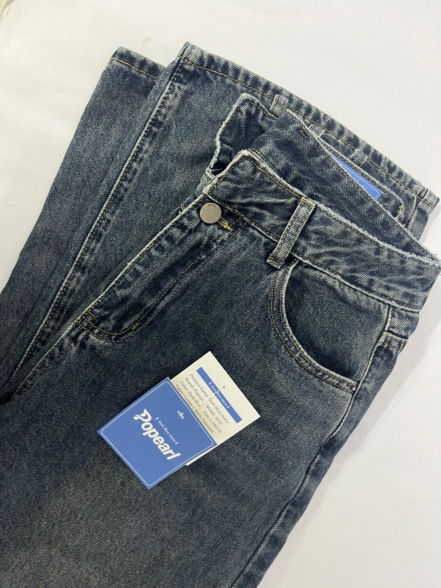 Popearl  All-American Stretch Denim, Jeans, Rugged & Comfortable Blue Jeans