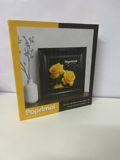 [Poprimal Picture frames]-Luxury Black-Brown Picture Frame - Double-Layer 3D Silver Trim Decorative Frame