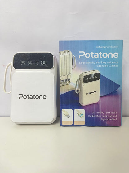 Potatone Digital Display Large-Capacity Portable Power Bank A Long-Lasting Charging Essential for Travel