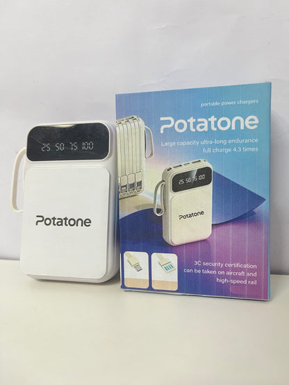 Potatone Digital Display Large-Capacity Portable Power Bank A Long-Lasting Charging Essential for Travel