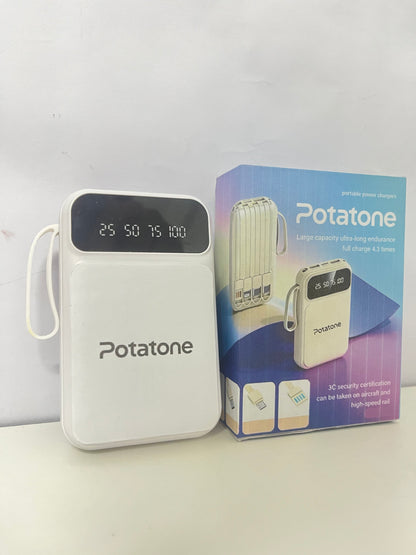 Potatone Digital Display Large-Capacity Portable Power Bank A Long-Lasting Charging Essential for Travel