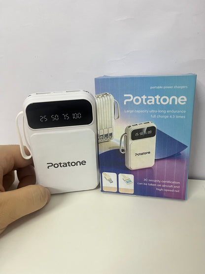 Potatone Digital Display Large-Capacity Portable Power Bank A Long-Lasting Charging Essential for Travel