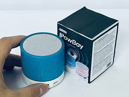 PowBay Portable Mini Speaker, Super Bass Stereo Rechargeable Speaker with LED Lights