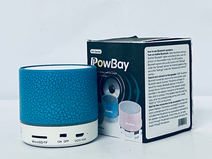PowBay Portable Mini Speaker, Super Bass Stereo Rechargeable Speaker with LED Lights