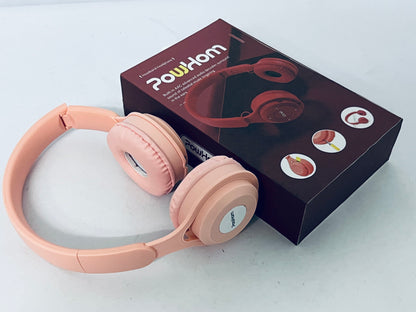 PowHom Upgraded Hybrid Noise Cancelling Headphones with Transparent Modes Wireless Bluetooth with Mic Deep Bass Soft-Earpads Hi-Fi Audio Comfortable Fit Long Playtime for Home Office Travel Over Ear Pink