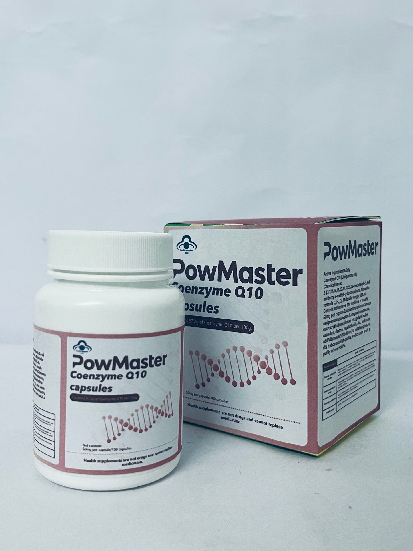 PowMaster Dietary food supplements Coenzyme Q10 capsules - Protect Heart Health and Revitalize Body and Mind