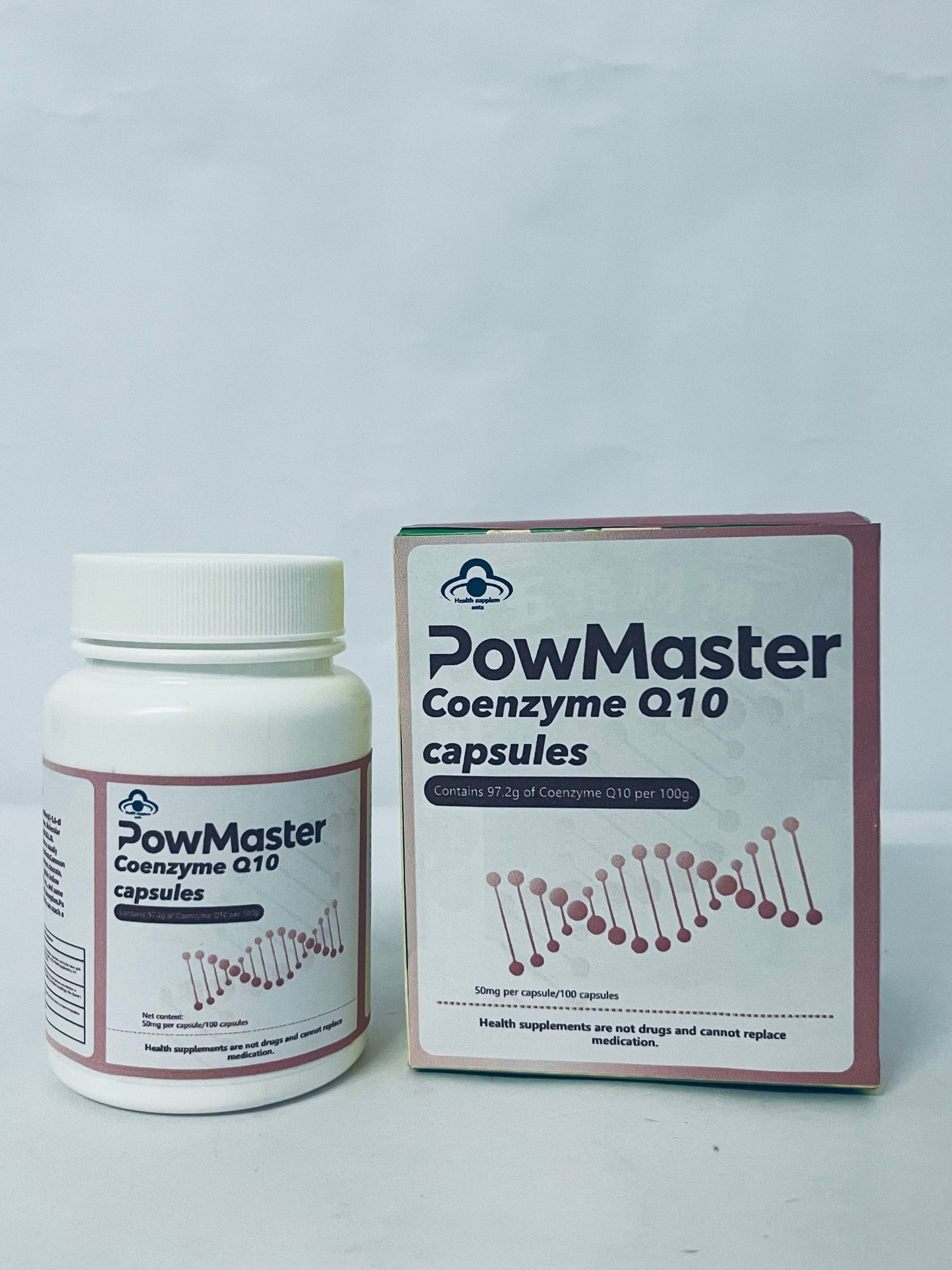 PowMaster Dietary food supplements Coenzyme Q10 capsules - Protect Heart Health and Revitalize Body and Mind