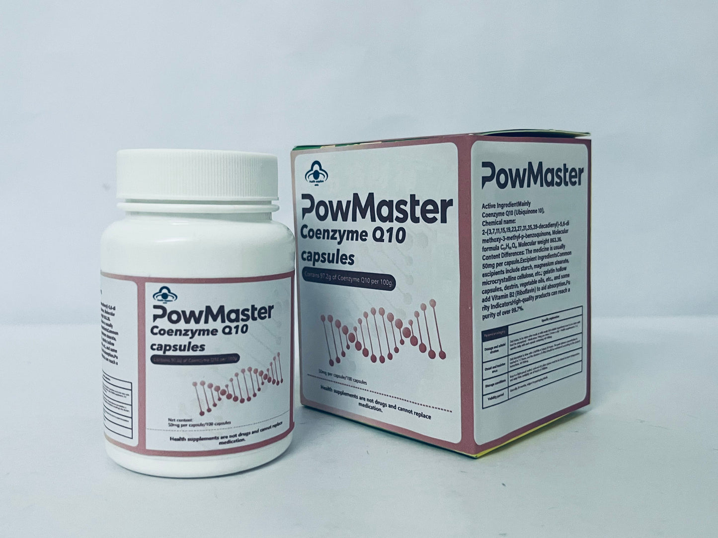 PowMaster Dietary food supplements Coenzyme Q10 capsules - Protect Heart Health and Revitalize Body and Mind