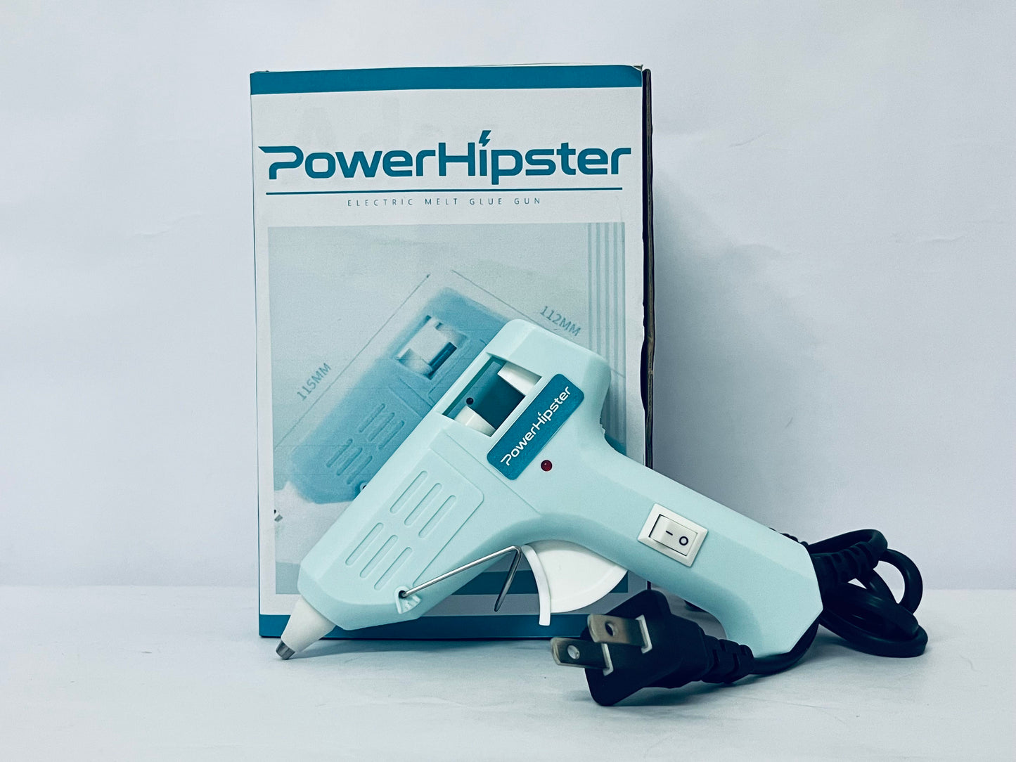 PowerHipster Mini Hot melt gun Handmade glue gun for household use (blue) Fast Preheating Hot Melt, High Temp for School Crafts DIY Arts and Quick Home Repairs
