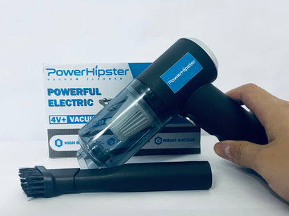 PowerHipster Handheld Vacuum Cordless, 6000Pa Air Duster, 1200mAh Rechargeable Battery Handheld Car Vacuum Cleaner, 120W High Power Vacuum Cleaner for Home, Office, Car, Pets (Black)