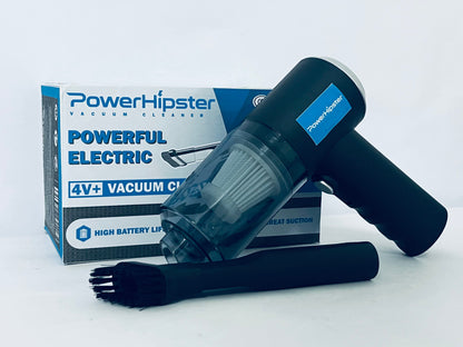PowerHipster Handheld Vacuum Cordless, 6000Pa Air Duster, 1200mAh Rechargeable Battery Handheld Car Vacuum Cleaner, 120W High Power Vacuum Cleaner for Home, Office, Car, Pets (Black)