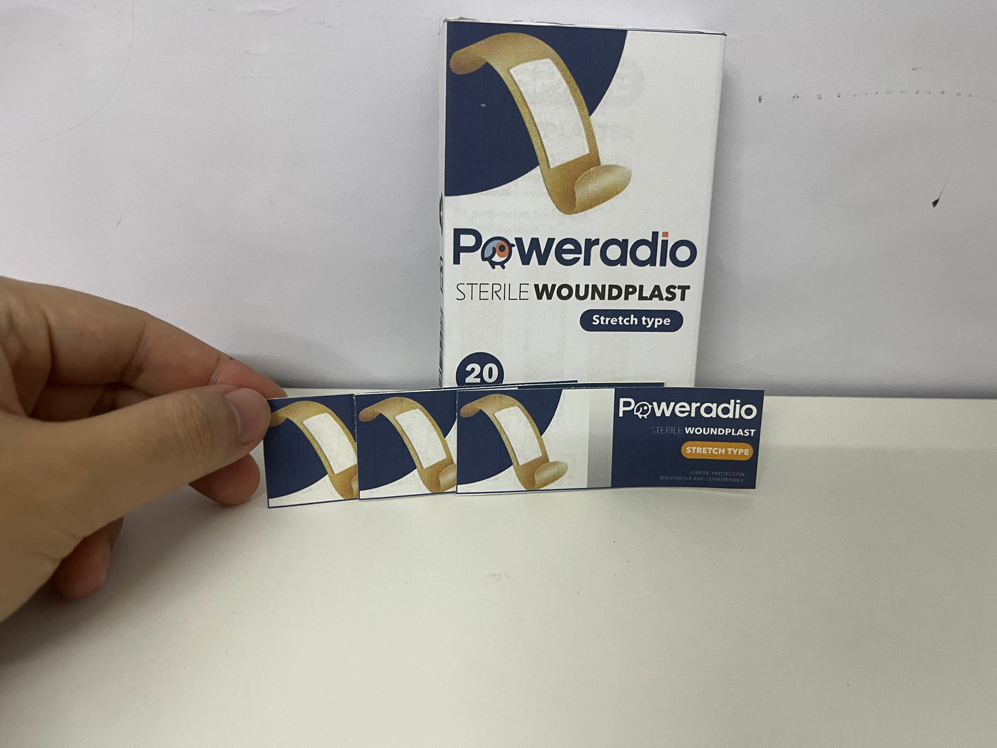 Poweradio 20-Count Sterile Stretch Adhesive Bandages