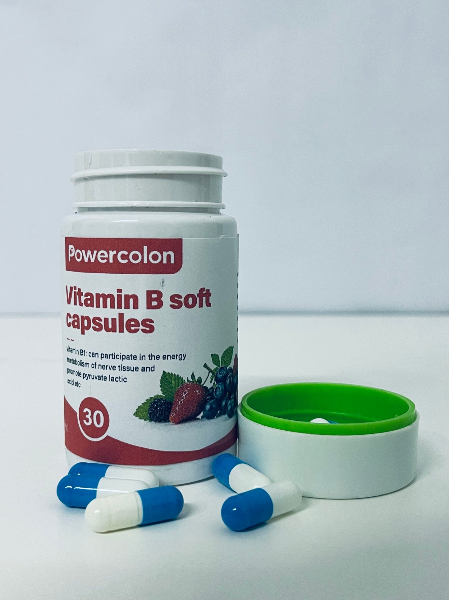 Powercolon Vitamin B Soft Capsules Nerve Metabolism Boost A Nutritional Item for Daily Body Care