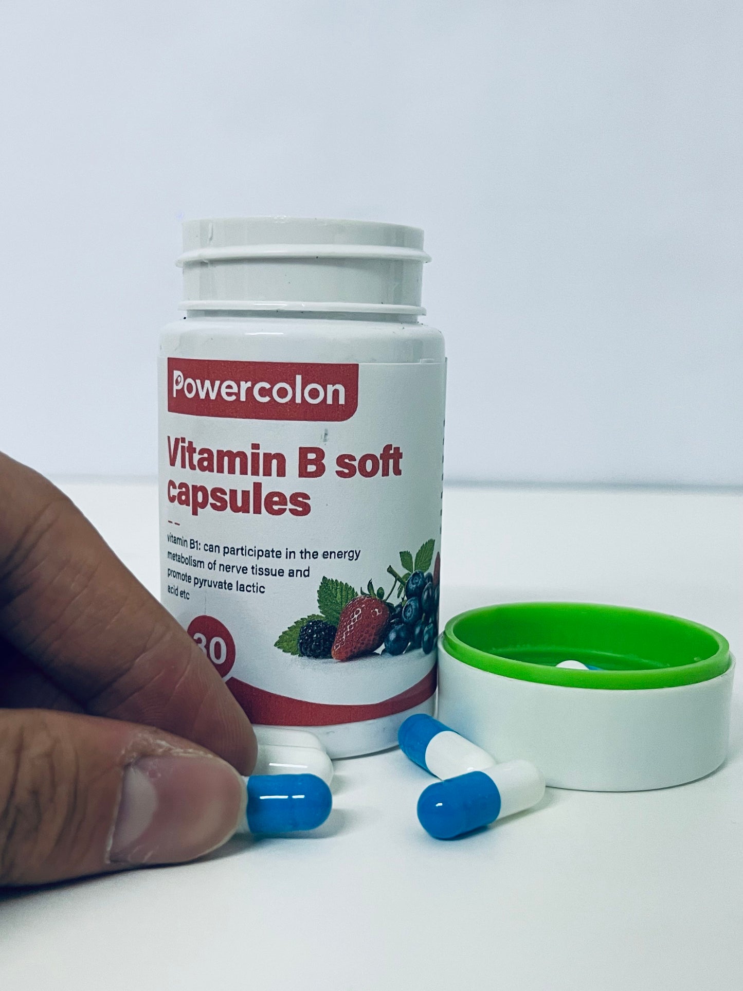 Powercolon Vitamin B Soft Capsules Nerve Metabolism Boost A Nutritional Item for Daily Body Care