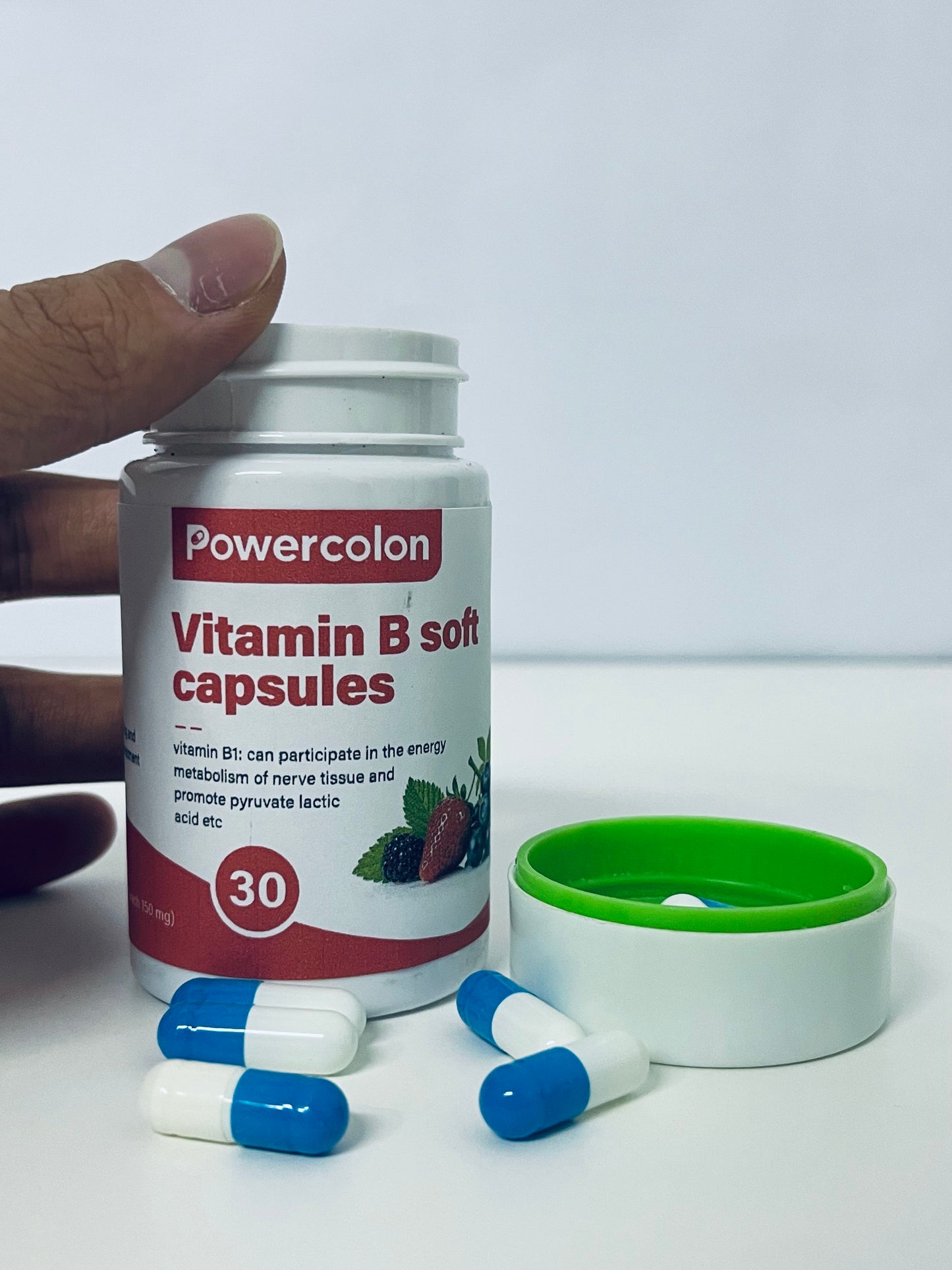 Powercolon Vitamin B Soft Capsules Nerve Metabolism Boost A Nutritional Item for Daily Body Care