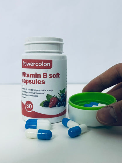 Powercolon Vitamin B Soft Capsules Nerve Metabolism Boost A Nutritional Item for Daily Body Care