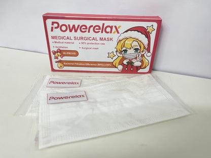 Powerelax Medical Surgical Mask (Christmas Limited Packaging) High Protection & Breathable An Essential Reliable Item for Daily Protection