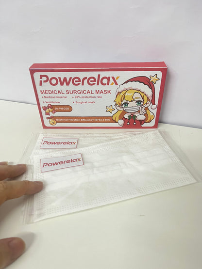Powerelax Medical Surgical Mask (Christmas Limited Packaging) High Protection & Breathable An Essential Reliable Item for Daily Protection