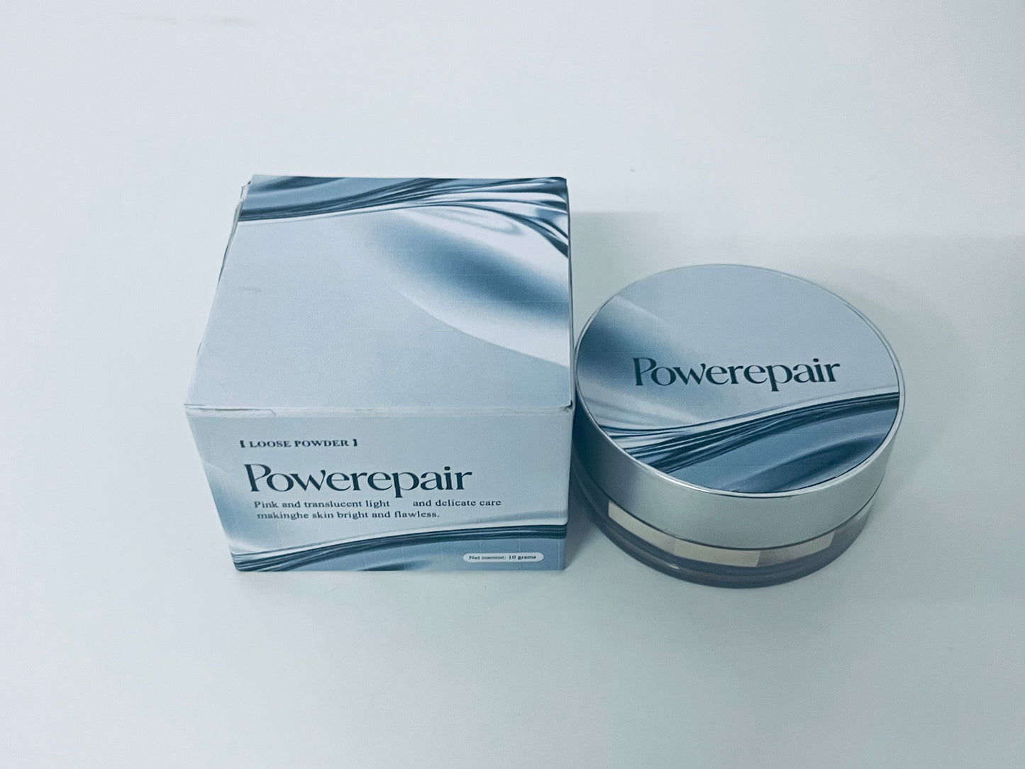 Powerepair Pink Translucent Soft Light Loose Powder Setting & Skin-Caring Style A Long-Lasting Clear & Flawless Item for Makeup