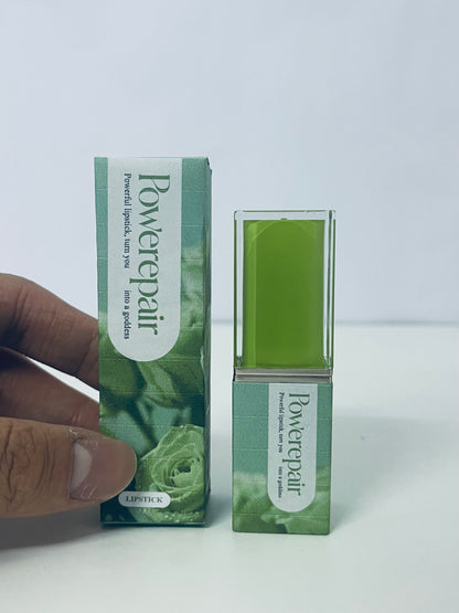 Powerepair Forest-Style Matte Green-Tone Lipstick Unique Niche Style An Eye-Catching Highlight Item for Makeup Looks