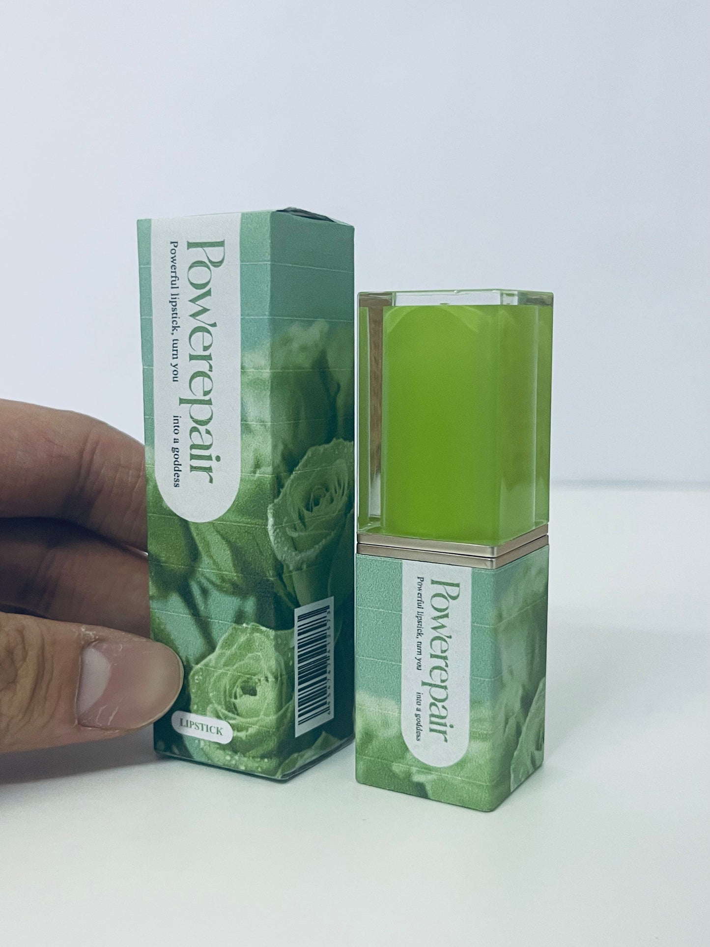 Powerepair Forest-Style Matte Green-Tone Lipstick Unique Niche Style An Eye-Catching Highlight Item for Makeup Looks