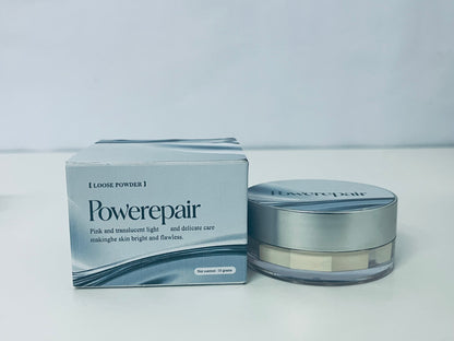 Powerepair Pink Translucent Soft Light Loose Powder Setting & Skin-Caring Style A Long-Lasting Clear & Flawless Item for Makeup