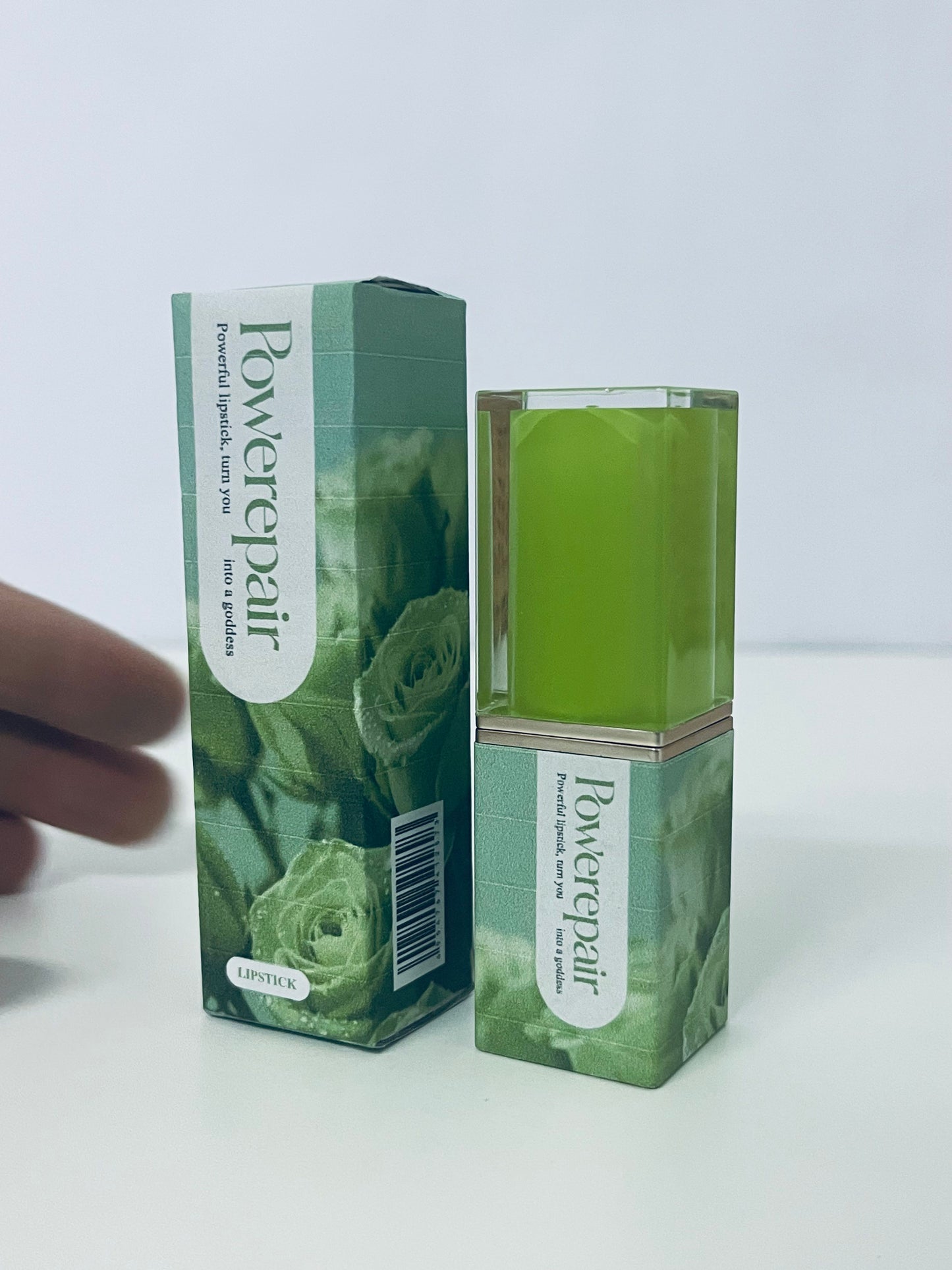 Powerepair Forest-Style Matte Green-Tone Lipstick Unique Niche Style An Eye-Catching Highlight Item for Makeup Looks
