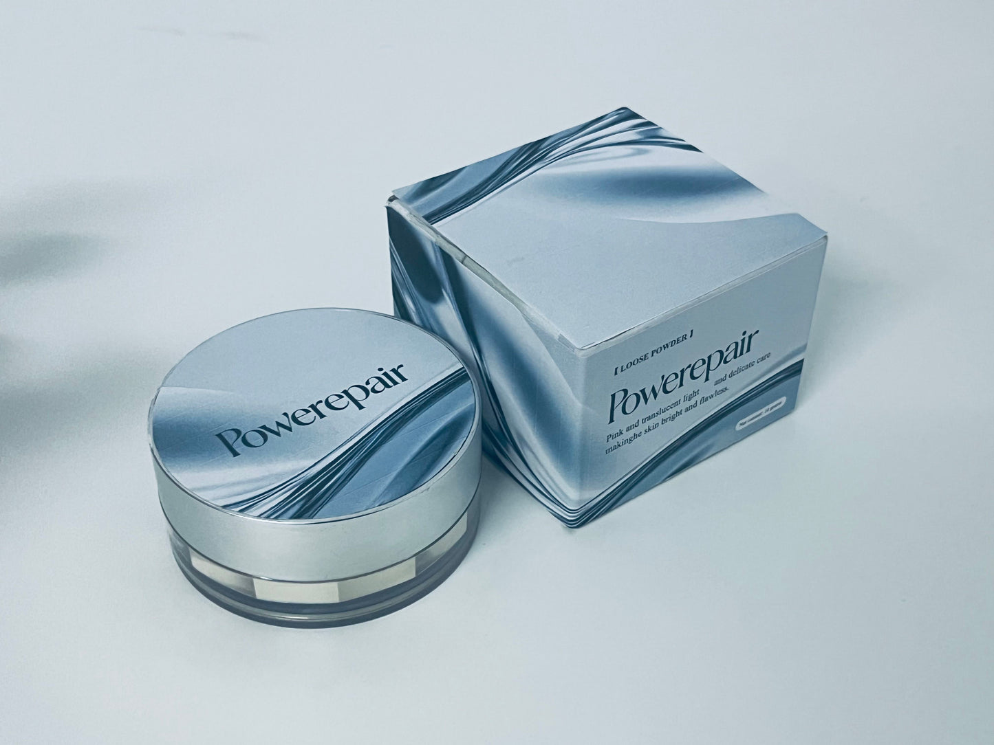 Powerepair Pink Translucent Soft Light Loose Powder Setting & Skin-Caring Style A Long-Lasting Clear & Flawless Item for Makeup