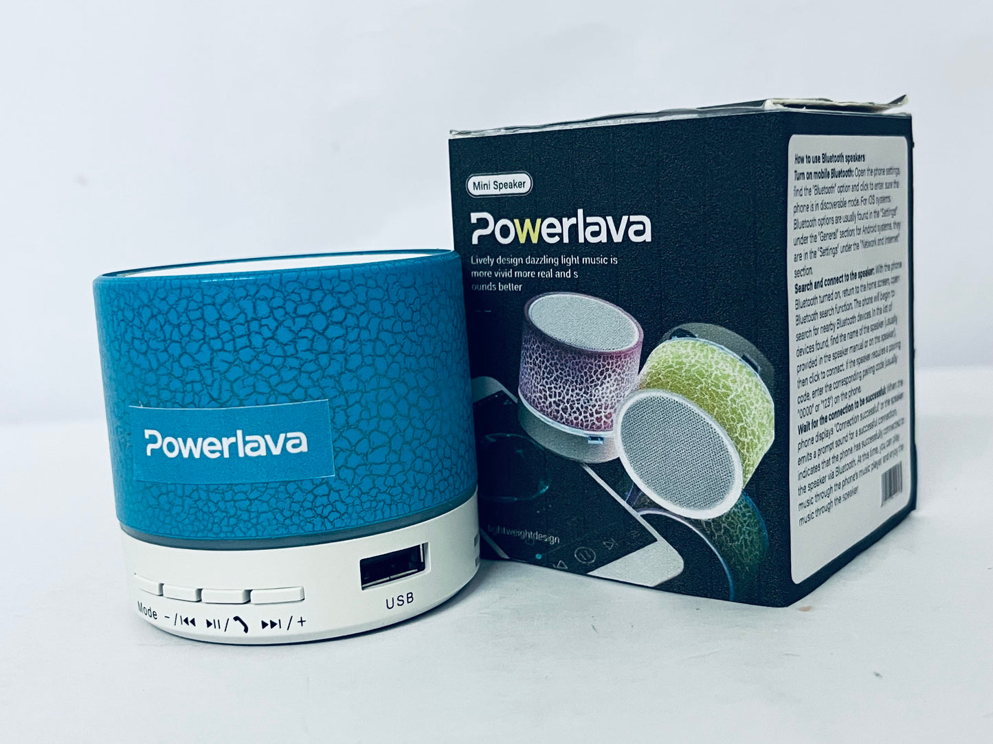 Powerlava Portable Mini Speaker, Super Bass Stereo Rechargeable Speaker