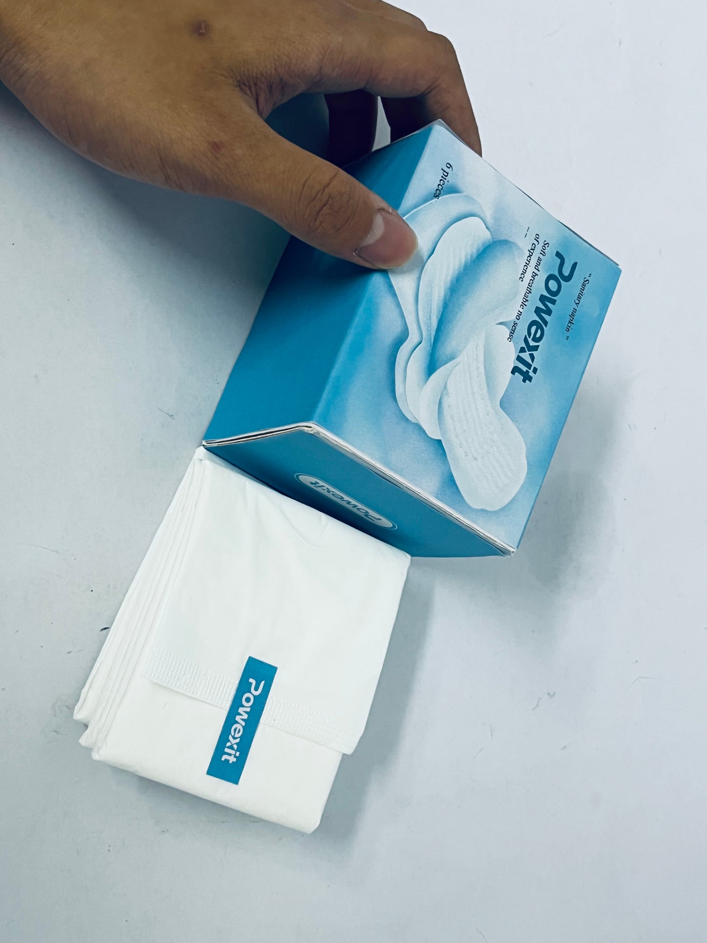 Powexit  Sanitary napkins Cotton Cover Pads - Regular Absorbency, Unscented, Ultra Thin Pads with Wings for Women