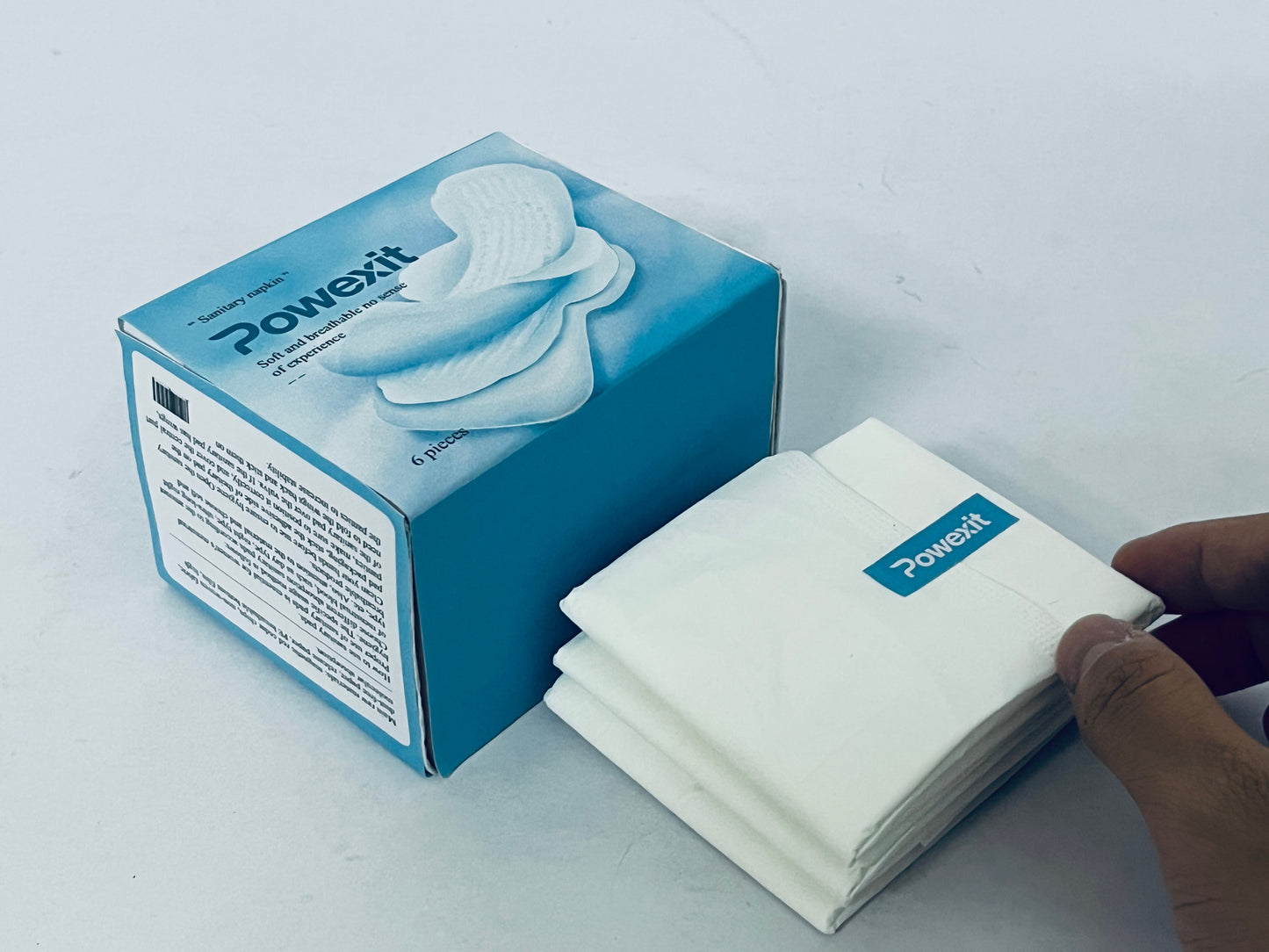 Powexit  Sanitary napkins Cotton Cover Pads - Regular Absorbency, Unscented, Ultra Thin Pads with Wings for Women