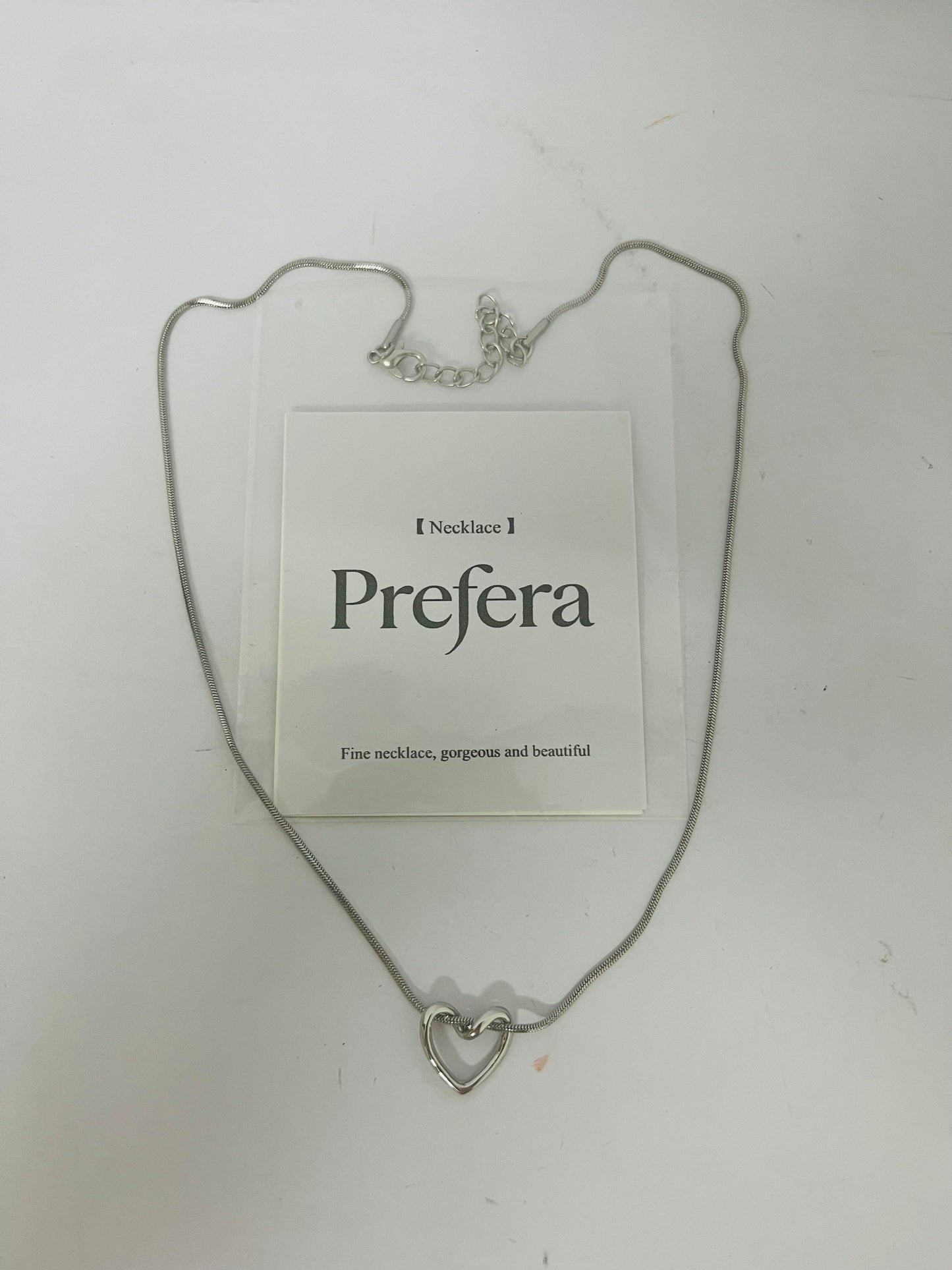Prefera Jewelers Stainless Steel Open Heart Charm Wedding Statement Birthday Holiday Pendant Necklace