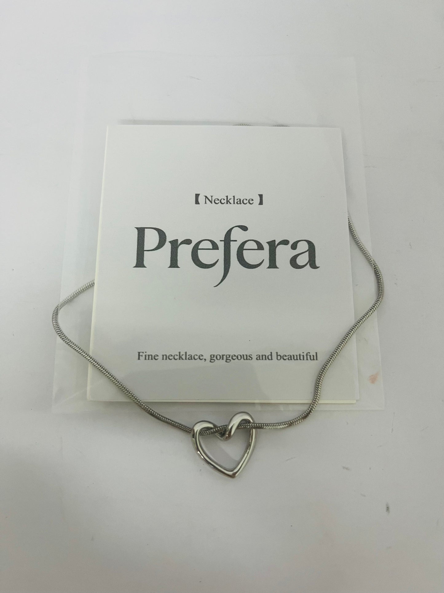 Prefera Jewelers Stainless Steel Open Heart Charm Wedding Statement Birthday Holiday Pendant Necklace