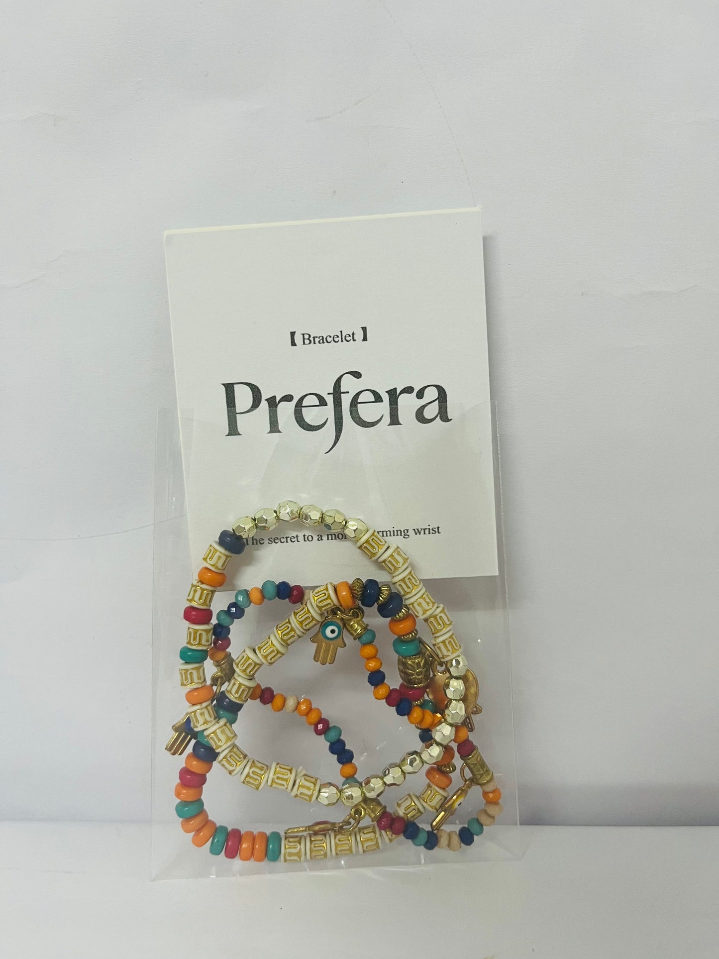 Prefera Boho Colorful Handmade Stackable Bead Bracelets Set Multicolor Seed Layered Stretch Bangle Bracelets Vaction Beach Trendy Jewelry Gifts for Women