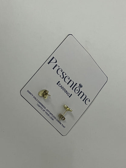 [Presentome Earrings]——Presentome Mini Heart Stud Earrings - 14K Gold Plated Delicate Ear Jewelry