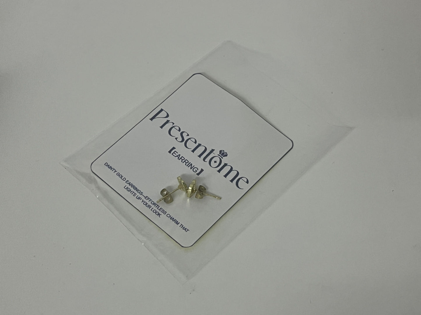 [Presentome Earrings]——Presentome Mini Heart Stud Earrings - 14K Gold Plated Delicate Ear Jewelry