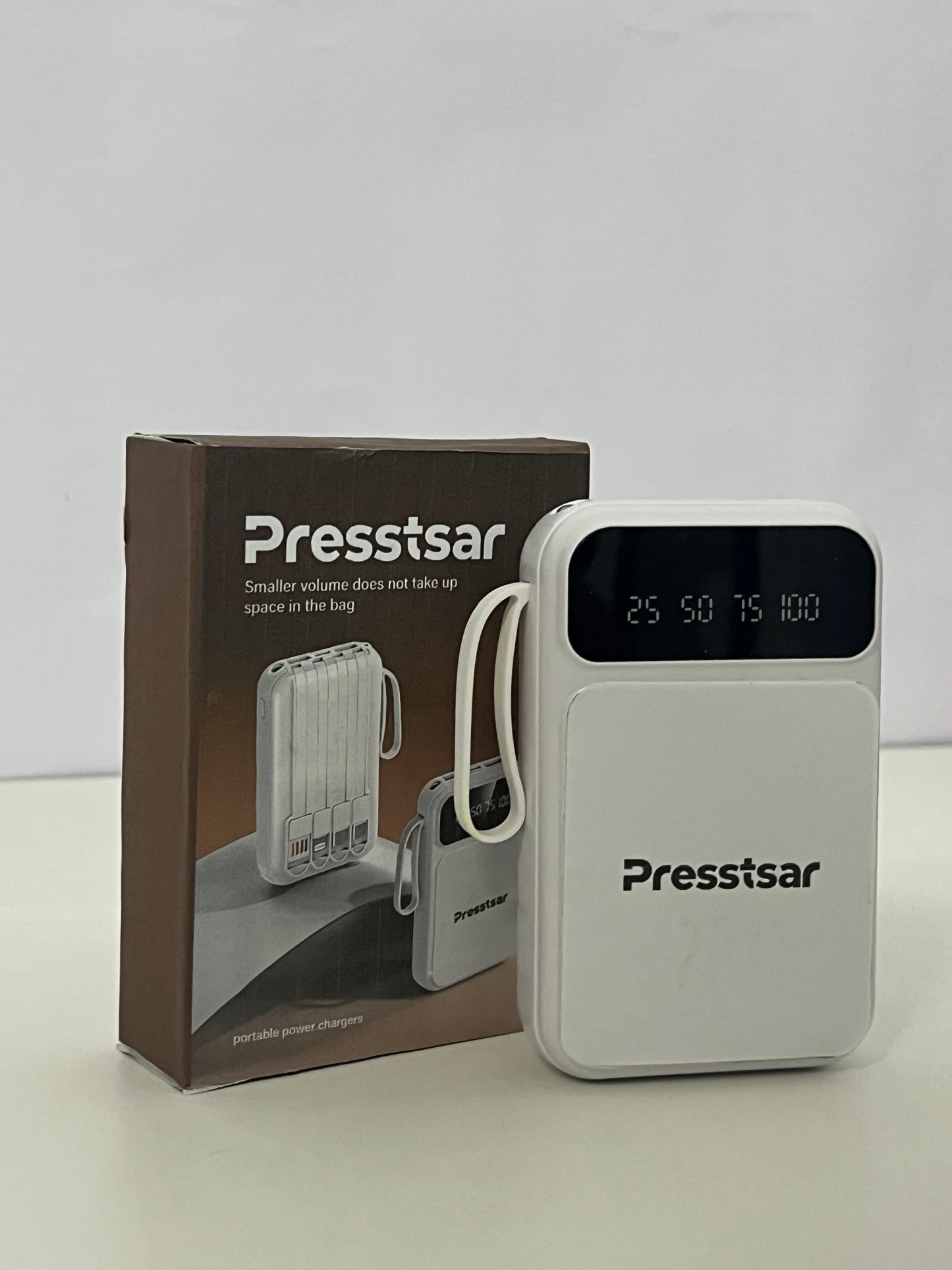 [Presstsar Portable power chargers]-Portable 4-in-1 Power Bank - 5000mAh High-Capacity Charger